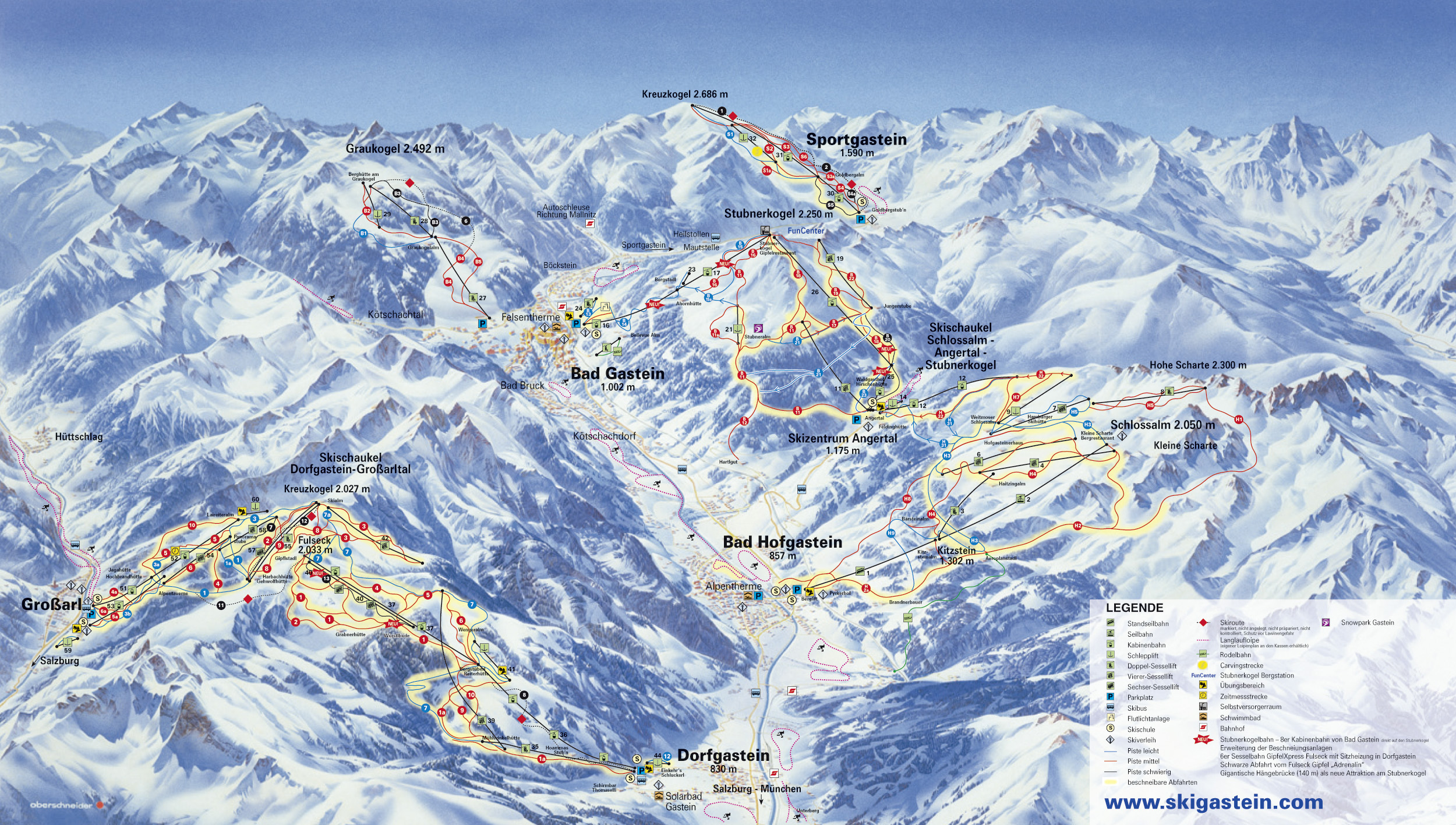 Mapa Gastein